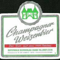 ALT ! Bieretikett Hümmer Bräu † 1983 Dingolshausen für Bayerwald Bierverlag Cham