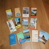 14 Pläne/ Info-Flyer "Reisen in Österreich" ca. 1960er Jahre