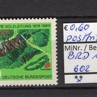 BRD / Bund 1969 350 Jahre Soleleitung MiNr. 602 postfrisch