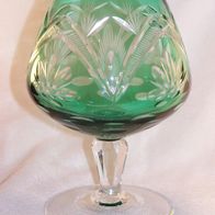Tannengrüner Dresden Crystal Glas-Pokal