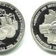 Silbermedaille "Währungsunion 1990" . . Silber 8,5Gramm 999 . #717