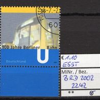 BRD / Bund 2002 100 Jahre Berliner U-Bahn MiNr. 2242 ESST aus Abo