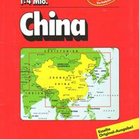 China Große Länderkarte 1:4 Mio aus 1985