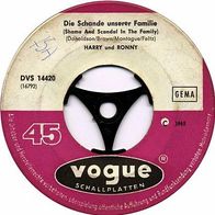 7"HARRY UND RONNY · Die Schande unserer Familie (CV RAR 1965)
