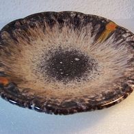Keramik-Schale mit zerlaufener, bunter Glasur, 50ger J. Design * **