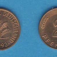 Deutschland 2 Pfennig 1993 F