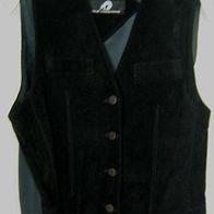 Schönes Polar Leather Fashion Weste, Echtes Leder, schwarz Gr. 40