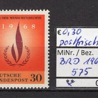 BRD / Bund 1968 Internationales Jahr der Menschenrechte MiNr. 575 postfrisch