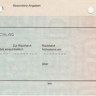 Alte Fahrkarte DB 096856620 EC/ IC - Zuschlag am 30.05.1995