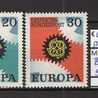 BRD / Bund 1967 Europa MiNr. 533 - 534 postfrisch-1-
