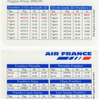 Air France in Frankfurt Flugplan Winter 1998/99