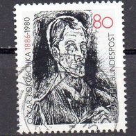 Bund BRD 1986, Mi. Nr. 1272, Geburtstag Oskar Kokoschka, gestempelt #11341