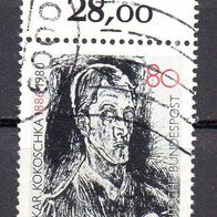 Bund BRD 1986, Mi. Nr. 1272, Geburtstag Oskar Kokoschka, gestempelt #11342