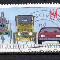 Bund BRD 1986, Mi. Nr. 1268, 100 Jahre Automobile, gestempelt #11351