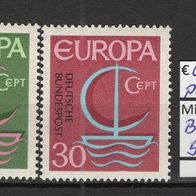 BRD / Bund 1966 Europa MiNr. 519 - 520 postfrisch