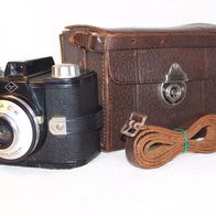 Agfa Clack - 6x9 Rollfilmkamera mit Ledertragetasche