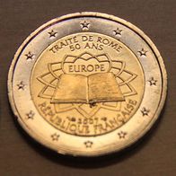 2 Euro € Frankreich France 2007 Römische Verträge RV Sondermünze Gedenkmünze