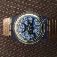 Armbanduhr Swatch Swiss Gold Blau 1995