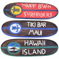 Tiki Bar Tribal Dancer Surfbrett in 60cm Deko Holzschild im Hawaii Look 
