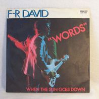 F-R David - Words / When The Sun Goes Down, Single - Carrere 1982