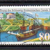 Bund BRD 1984, Mi. Nr. 1223, Schleswig-Holstein-Canal, gestempelt #11523
