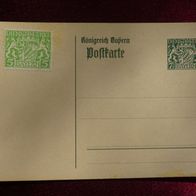 GS: Postkarte 7 1/2 Pfennig Dienstmarke Bayern NEU