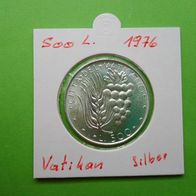 Vatikan 1976 500 LIRE - Silber