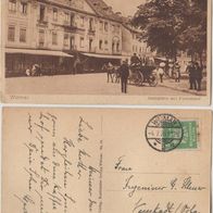 Weimar AK 1926 Karlsplatz Kaffee Fürstenhof mit Kutsche