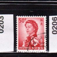 Hongkong (Asien) Mi. Nr. 197 + 203 + 206 (1) Königin Elisabeth II. o <