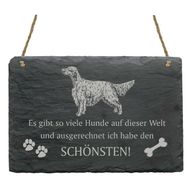 Schiefertafel « DALMATINER SCHÖNSTER HUND » Spruch Hunde Dekoration Deko Wand 