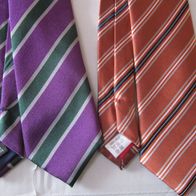 2 Stück NEUE Krawatten aus reiner Seide - 7 cm breit Slim Line - Yorn