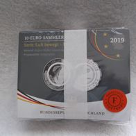 BRD 2019 - 10 Euro Gedenkmünzensatz - In der Luft - PP - alle Prägestellen - OVP