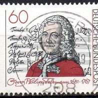 Bund BRD 1981, Mi. Nr. 1085, Georg Philipp Telemann, gestempelt #12095