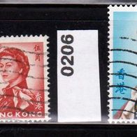 Hongkong (Asien) Mi. Nr. 203 + 206 Königin Elisabeth II. o <