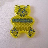 Reflektor - Katzenauge Motiv Teddy Bär gelb tranzparent NEU