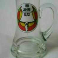 DDR Bierkrug 60 Jahre Schmiedefelder Glas - mit Goldrand (15)