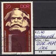 DDR 1971 Einweihung des Karl-Marx-Monuments MiNr. 1706 gestempelt -2-