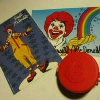 McDonald s Ronald Autogrammkarte Aufkleber und Utensiliendose