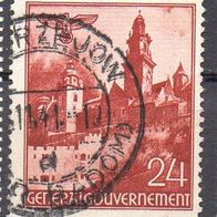 Generalgouvernement 1940, Mi. Nr. 0045 / 45, Freimarken Bauwerke, gestempelt #08122
