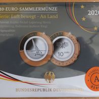 10-Euro Polymermünze Serie: Luft bewegt - "An Land" A Berlin Spiegelglanz
