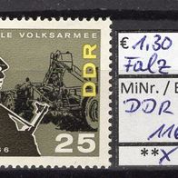 DDR 1966 10 Jahre Nationale Volksarmee (NVA) MiNr. 1164 ungebraucht mit Falz