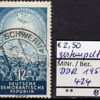 DDR 1954 Viermächtekonferenz, Berlin MiNr. 424 gestempelt -9-