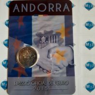 2 Euro Andorra 25 Jahre Zollunion mit der EU 2015 CoinCard Coin Card