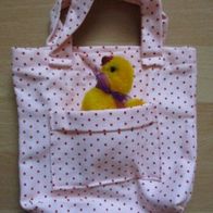 Handtasche für Kinder mit Plüsch-Tierchen in der Außentasche - Küken