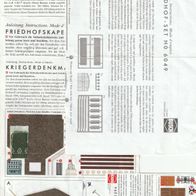 Baupläne für Friedhof, Friedhofskapelle, Kriegerdenkmal Holzschuppen, alle von Busch