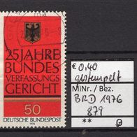BRD / Bund 1976 25 Jahre Bundesverfassungsgericht, Karlsruhe MiNr. 879 gestempelt -1-
