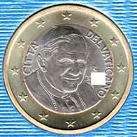 1 Euro Vatikan 2009 Papst Benedict / Benedikt XVI unc aus Original-KMS unc.