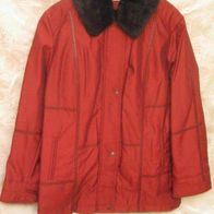 Wattierte Jacke Größe 44 Rot Fell Kragen