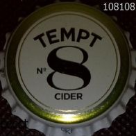 Tempt Cider No.8 Kronkorken Cidre Apfelwein aus Dänemark Kronenkorken neu + unbenutzt