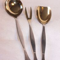 Versilbertes Art Deco- MK3 Besteck-Set - Eislöffel / Konfekt-Gabel / Marmeladenlöffel